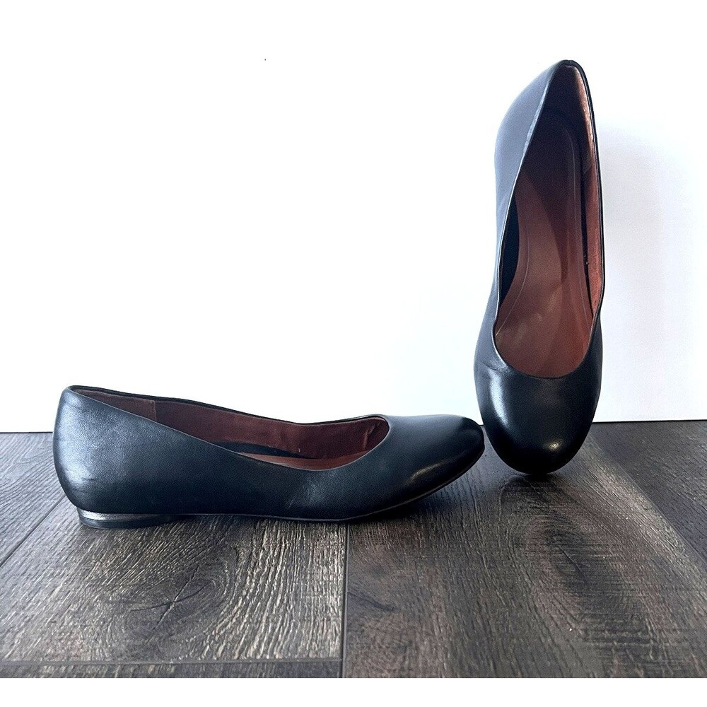 Vionic Ballet Flats Orthaheel Hannah Jewel Premium Leather Black 7